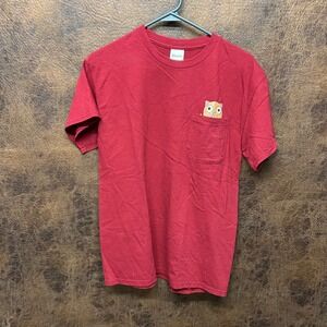 RipNDip Medium Unisex Mens Pocket Red Shirt Gingerbread Cat Limited Edition